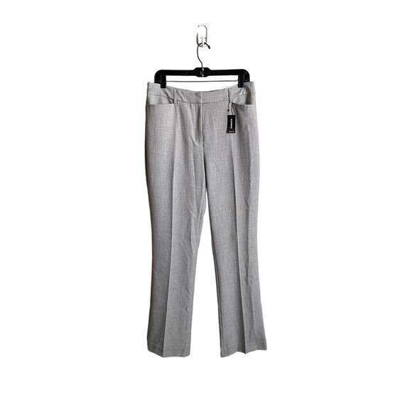 Express Pants - Women's Express Gray Columnish Barely Boot High Rise Dress Pants- Size 12R